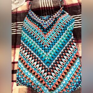 Vibrant Multicolor swimsuit tankini top